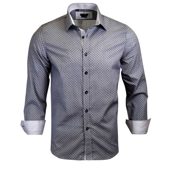 Men’s Rosso Milano modern fit dress shirt, 5XL/ 21 - Picture 1 of 5